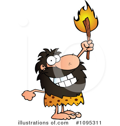 Royalty-Free (RF) Caveman Clipart Illustration by Hit Toon - Stock Sample #1095311