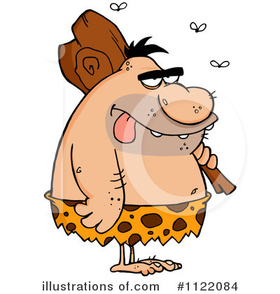 Royalty-Free (RF) Caveman Clipart Illustration by Hit Toon - Stock Sample #1122084