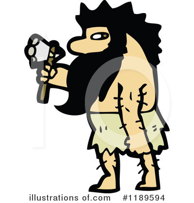Royalty-Free (RF) Caveman Clipart Illustration by lineartestpilot - Stock Sample #1189594