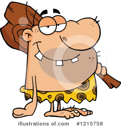 Royalty-Free (RF) Caveman Clipart Illustration by Hit Toon - Stock Sample #1215758