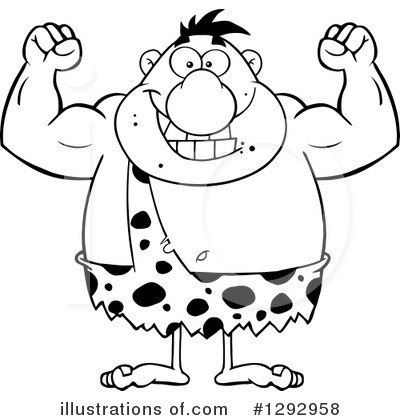 Royalty-Free (RF) Caveman Clipart Illustration by Hit Toon - Stock Sample #1292958