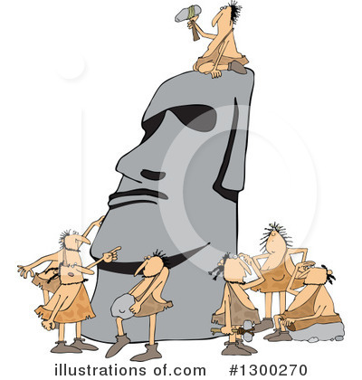 Royalty-Free (RF) Caveman Clipart Illustration by djart - Stock Sample #1300270