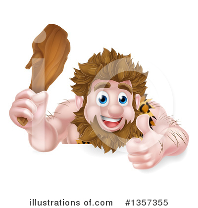 Royalty-Free (RF) Caveman Clipart Illustration by AtStockIllustration - Stock Sample #1357355