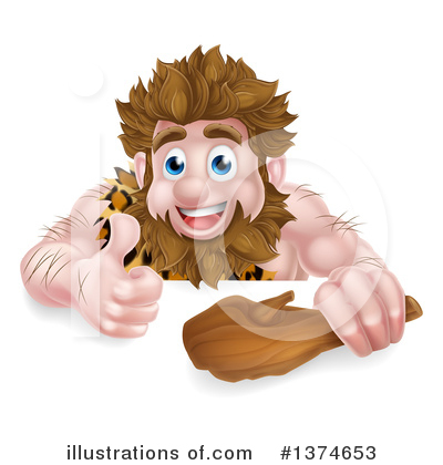 Royalty-Free (RF) Caveman Clipart Illustration by AtStockIllustration - Stock Sample #1374653