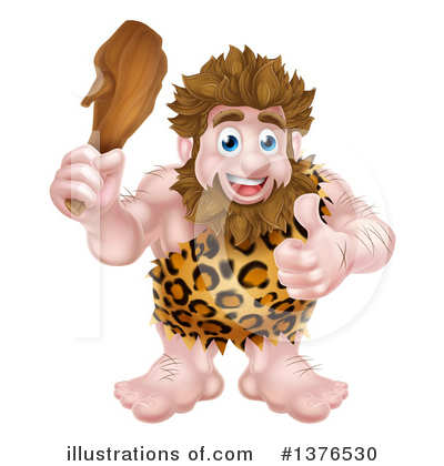 Royalty-Free (RF) Caveman Clipart Illustration by AtStockIllustration - Stock Sample #1376530