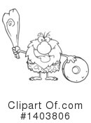 Caveman Clipart #1403806 by Hit Toon
