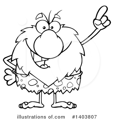 Royalty-Free (RF) Caveman Clipart Illustration by Hit Toon - Stock Sample #1403807