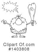 Caveman Clipart #1403808 by Hit Toon