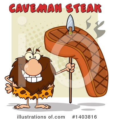 Royalty-Free (RF) Caveman Clipart Illustration by Hit Toon - Stock Sample #1403816