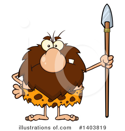 Royalty-Free (RF) Caveman Clipart Illustration by Hit Toon - Stock Sample #1403819