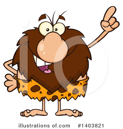 Royalty-Free (RF) Caveman Clipart Illustration by Hit Toon - Stock Sample #1403821