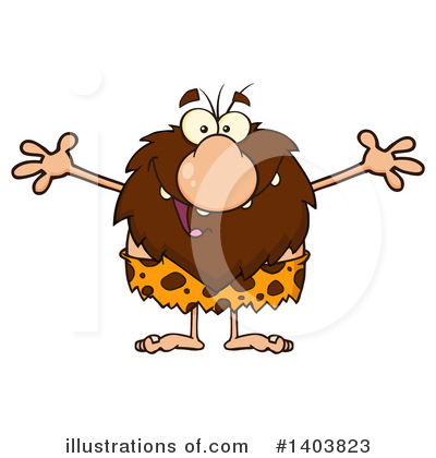 Royalty-Free (RF) Caveman Clipart Illustration by Hit Toon - Stock Sample #1403823
