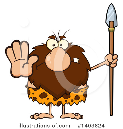 Royalty-Free (RF) Caveman Clipart Illustration by Hit Toon - Stock Sample #1403824