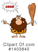 Caveman Clipart #1403840 by Hit Toon