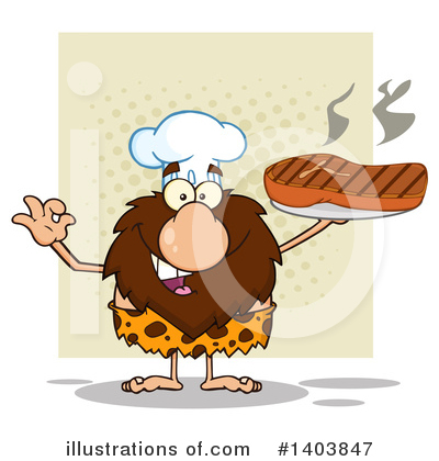 Royalty-Free (RF) Caveman Clipart Illustration by Hit Toon - Stock Sample #1403847