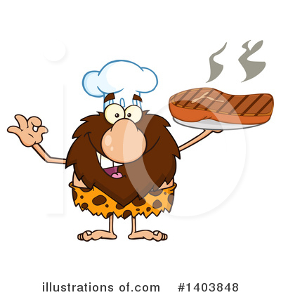 Royalty-Free (RF) Caveman Clipart Illustration by Hit Toon - Stock Sample #1403848