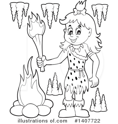 Cavewoman Clipart #1407722 by visekart