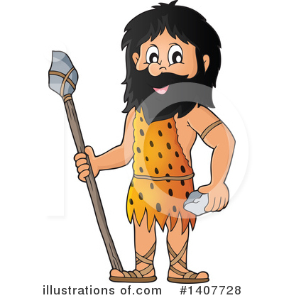 Royalty-Free (RF) Caveman Clipart Illustration by visekart - Stock Sample #1407728