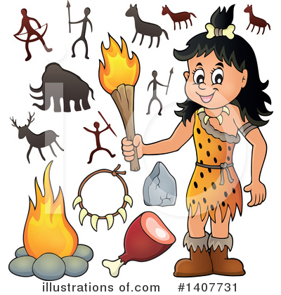 Cavewoman Clipart #1407731 by visekart
