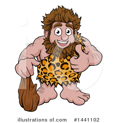 Royalty-Free (RF) Caveman Clipart Illustration by AtStockIllustration - Stock Sample #1441102