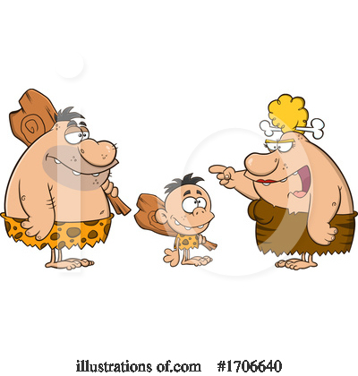 Cave Woman Clipart #1706640 by Hit Toon