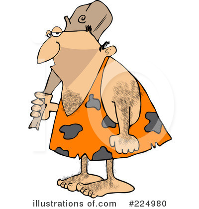 Royalty-Free (RF) Caveman Clipart Illustration by djart - Stock Sample #224980