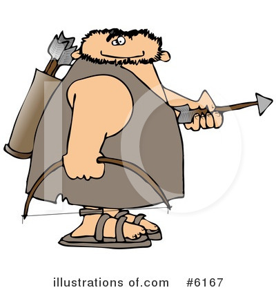 Royalty-Free (RF) Caveman Clipart Illustration by djart - Stock Sample #6167