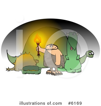 Royalty-Free (RF) Caveman Clipart Illustration by djart - Stock Sample #6169