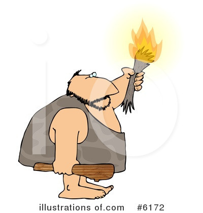 Royalty-Free (RF) Caveman Clipart Illustration by djart - Stock Sample #6172