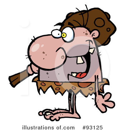 Royalty-Free (RF) Caveman Clipart Illustration by Hit Toon - Stock Sample #93125