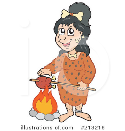 Royalty-Free (RF) Cavewoman Clipart Illustration by visekart - Stock Sample #213216