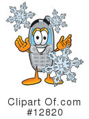 Cell Phone Character Clipart #12820 by Mascot Junction