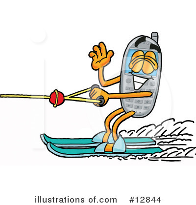 Waterskiing Clipart #12844 by Mascot Junction