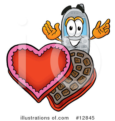 Royalty-Free (RF) Cell Phone Character Clipart Illustration by Mascot Junction - Stock Sample #12845