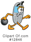 Cell Phone Character Clipart #12846 by Mascot Junction