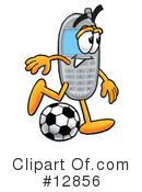 Cell Phone Character Clipart #12856 by Mascot Junction