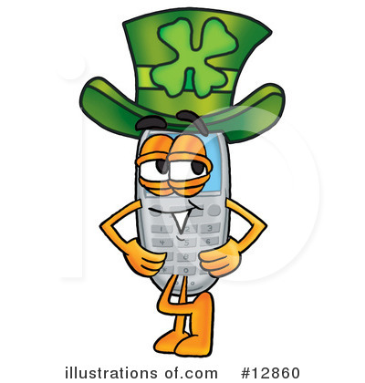 Royalty-Free (RF) Cell Phone Character Clipart Illustration by Mascot Junction - Stock Sample #12860