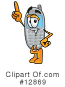 Cell Phone Character Clipart #12869 by Mascot Junction