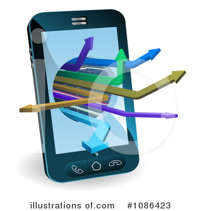 Royalty-Free (RF) Cell Phone Clipart Illustration by AtStockIllustration - Stock Sample #1086423