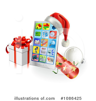 Royalty-Free (RF) Cell Phone Clipart Illustration by AtStockIllustration - Stock Sample #1086425