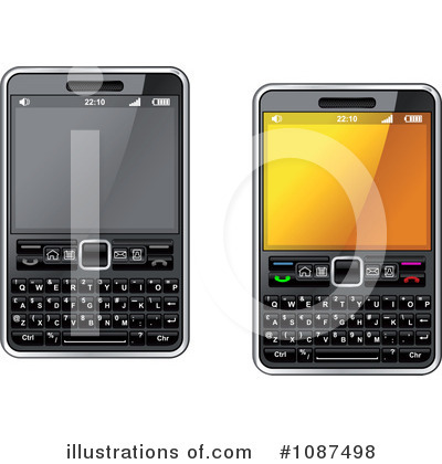 Royalty-Free (RF) Cell Phone Clipart Illustration by Vector Tradition SM - Stock Sample #1087498