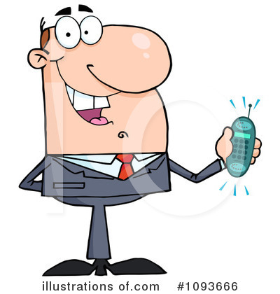 Royalty-Free (RF) Cell Phone Clipart Illustration by Hit Toon - Stock Sample #1093666