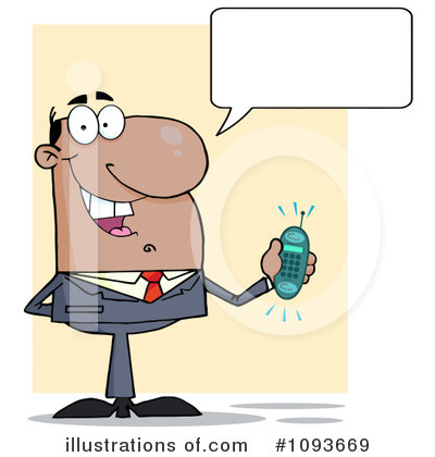 Cell Phone Clipart #1093669 by Hit Toon