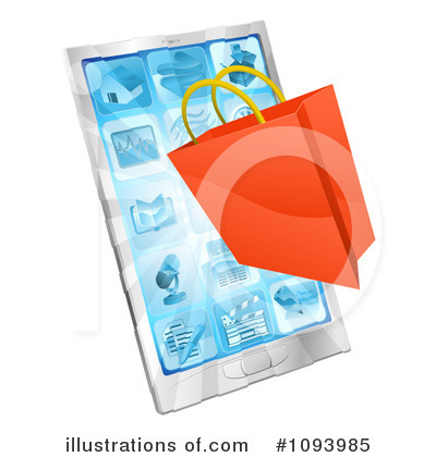 Royalty-Free (RF) Cell Phone Clipart Illustration by AtStockIllustration - Stock Sample #1093985