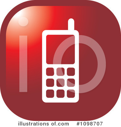Royalty-Free (RF) Cell Phone Clipart Illustration by Lal Perera - Stock Sample #1098707