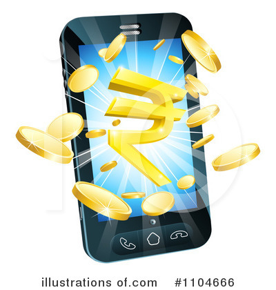 Royalty-Free (RF) Cell Phone Clipart Illustration by AtStockIllustration - Stock Sample #1104666
