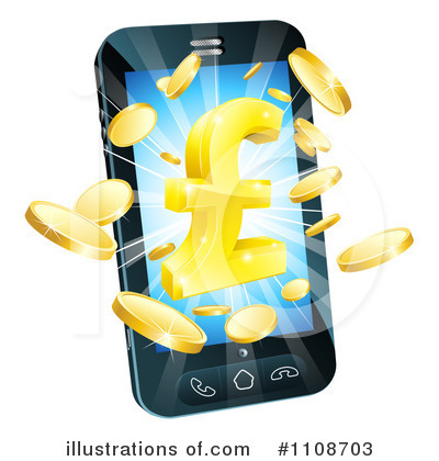 Royalty-Free (RF) Cell Phone Clipart Illustration by AtStockIllustration - Stock Sample #1108703