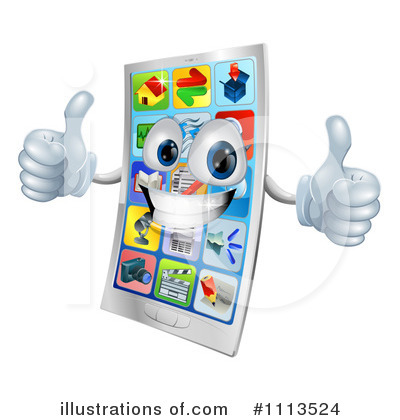 Royalty-Free (RF) Cell Phone Clipart Illustration by AtStockIllustration - Stock Sample #1113524