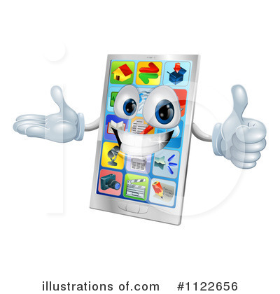 Royalty-Free (RF) Cell Phone Clipart Illustration by AtStockIllustration - Stock Sample #1122656