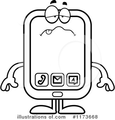 Royalty-Free (RF) Cell Phone Clipart Illustration by Cory Thoman - Stock Sample #1173668